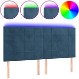  The Living Store LED posteljno vzglavje temno modro 160x5x118/128 cm žamet - LED Vzglavje, (21452089) | Shoptok.si