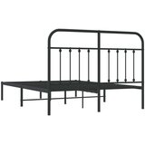 vidaXL Metalni okvir za krevet s uzglavljem crni 150x200 cm | shoptok.hr