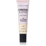 Makeup Revolution Conceal & Define matirajoči tekoči puder odtenek F0.2N 23 ml Cene