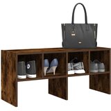 vidaXL Regal za čevlje zložljiva dimljeni hrast 89,5x30x40 cm | Shoptok.si