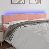 The Living Store led posteljno vzglavje roza 180x5x78/88 cm žamet - led vzglavje, (21495362) Cene
