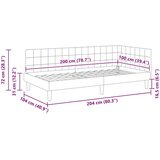  Kutni okvir kreveta s uzglavljem Plava 100 x 200 cm Baršun | shoptok.hr