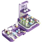 Lean Toys Kovček s sladoledom Mobilna trgovina s sladoledom Kuhinja 3 v 1 62 kosov | Shoptok.si