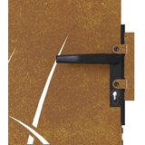  Vrtna vrata 85 x 100 cm od čelika COR-TEN s uzorkom trave | shoptok.hr