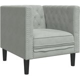  Fotelja Chesterfield svijetlosiva baršunasta | shoptok.hr