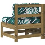 vidaXL Vrtna sofa s naslonom za ruke i jastukom impregnirana borovina | shoptok.hr