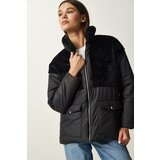  Women's Black Fur Collar Puffer Coat Cijene