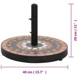  Postolje za suncobran okruglo 12 kg terakota i bijelo | shoptok.hr