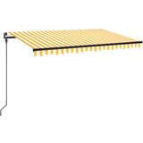 Maison Chic Ročno zložljiva tenda - Senčniki 450x300 cm rumena in bela, (22042493) Cene