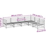  6-dijelni set vrtnih sofa od masivne duglazije i jelovine | shoptok.hr