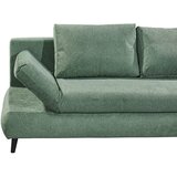 MID.YOU ZOFA S POSTELJNO FUNKCIJO, zelena tekstil, leseni material | Shoptok.si