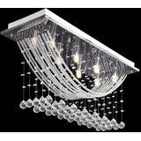 Bijeli Stropni Luster sa Svjetlucavim Staklenim Perlama 8 x G9 29 cm | Eponuda.com