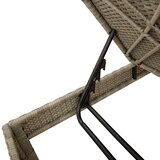  Ležaljka s jastukom svijetlosiva 55x200x44 cm poli ratan | shoptok.hr