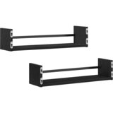  Polica na zidu Zidne 2 pcs Crni hrast 60 x 16 x 14 cm | shoptok.hr