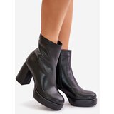 GOE Heeled Boots Made of Natural Leather Black | ePonuda.com