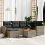  The Living Store Vrtna sedežna garnitura 7-delna z blazinami siv poli ratan - Vrtna Sedežna Garniture, (21450930) | Shoptok.si