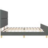  Krevetna konstrukcija Tamno siva 200 x 200 cm tkanina | shoptok.hr