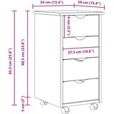  Mobilni ormar Smeđa 65,5 x 34 x 39 cm Čvrsto borovo drvo | shoptok.hr