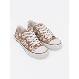 Shelvt Beige women's sneakers with flowers | ePonuda.com