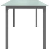 In vrtni stol svjetlosivi 190 x 90 x 74 cm od aluminija i stakla | shoptok.hr