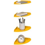  Lebdeća polica s policom s pohranom 4 pcs Žuta 18 x 18 x 2 cm - žuta boja senfa 18 cm 4 | shoptok.hr