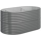 vidaXL visoka greda iz prašno premazanega jekla 152x80x68 cm siva | Shoptok.si