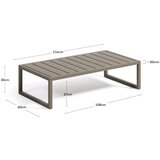 Kave Home Aluminijasta vrtna mizica 60x114 cm Comova – | Shoptok.si