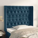  Uzglavlje s ušima tamnoplavo 93x16x118/128 cm baršunasto Cijene