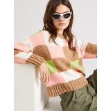Trendyol Pulover karamel / jabolko / staro roza / bela | Shoptok.si