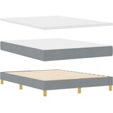 Box Vzmetnica z Box Springom Svetlo Siva 160x200 cm Tkanina | Shoptok.si