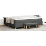  Krevet s opruga kutije Tamno siva 200 x 200 cm tkanina | shoptok.hr