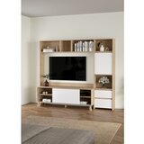 Tvilum Bel/v naravni barvi TV komplet v hrastovem dekorju 209x183x48 cm Next – | Shoptok.si