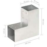 vidaXL spojnici za stupove u l-obliku 4 kom pocinčani metal 81 x 81 mm | shoptok.hr