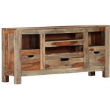  Komoda siva 100 x 30 x 50 cm od masivnog drva akacije | shoptok.hr