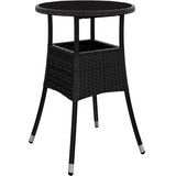  5-dijelni vrtni bistro set od poliratana s jastucima crni | shoptok.hr