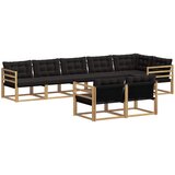  Set vanjskih sofa s jastukom 8 pcs Bijela i crna | shoptok.hr