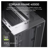Corsair Kucište FRAME 4000D Mid-Tower, ATX, Kaljeno staklo, Bez napajanja, Belo | ePonuda.com