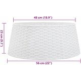  Suknja za božićno drvce bijela Ø56x23 cm plastika | shoptok.hr