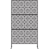 vidaXL Metalni panel ograde Crna Metal Veliki Uzorak Panel ograde | shoptok.hr