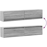  Zidni TV ormarić s LED svjetlima siva boja hrasta 180x31x38 cm | shoptok.hr