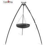 COOKKING žar s posodo wok iz črnega jekla na ukrivljenem trinožnem podstavku | Shoptok.si