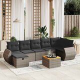  8-dijelni set vrtnih sofa od poliratana s jastucima sivi | shoptok.hr
