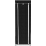 Ormarić za Cipele s Pokrovom od Tkanine 57 x 29 x 162 cm, Crni | shoptok.hr
