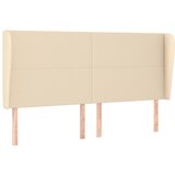 Maison Chic vzglavna omarica - nočna omarica - posteljna omarica z ušesi krem 203x23x118/128 cm blago, (21709034) Cene