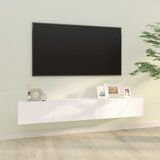 The Living Store TV omarica 2 kosa bela 100x30x30 cm konstruiran les - Stenska TV Omarica, (21375324) | Shoptok.si