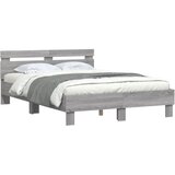  Okvir kreveta s uzglavljem i LED boja hrasta 135x190 cm | shoptok.hr