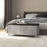 vidaXL Škatla z blazino betonsko siva 105x40x45 cm iverna plošča | Shoptok.si