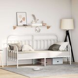 vidaXL postelja z dnom bela 80x200 cm jeklo | Shoptok.si