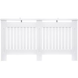 HOMCOM leseni pokrov za radiator iz mdf 152 x 19 x 81 cm, beli, (20748377) | Shoptok.si