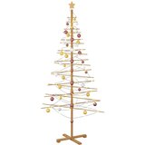  Drveno božićno drvce s stalakom Smeđa 210 cm bambus | Eponuda.com
